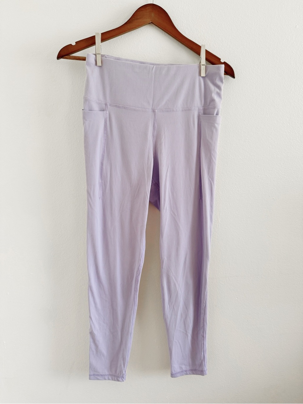 Layer8 Ribbed Lavender Active Leggings medium